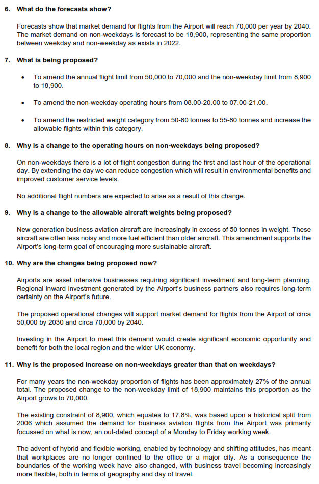 farnborough consultation faq P2